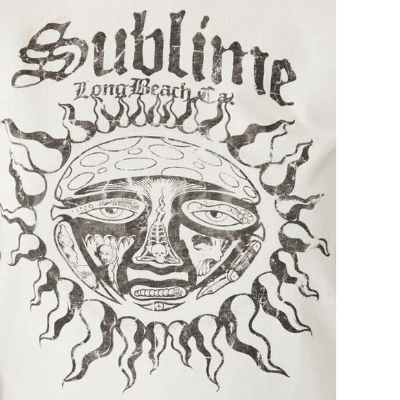 Sublime Sun Logo and Long Beach, CA ska punk rock Official T-Shirt XS NWT - Picture 2 of 5
